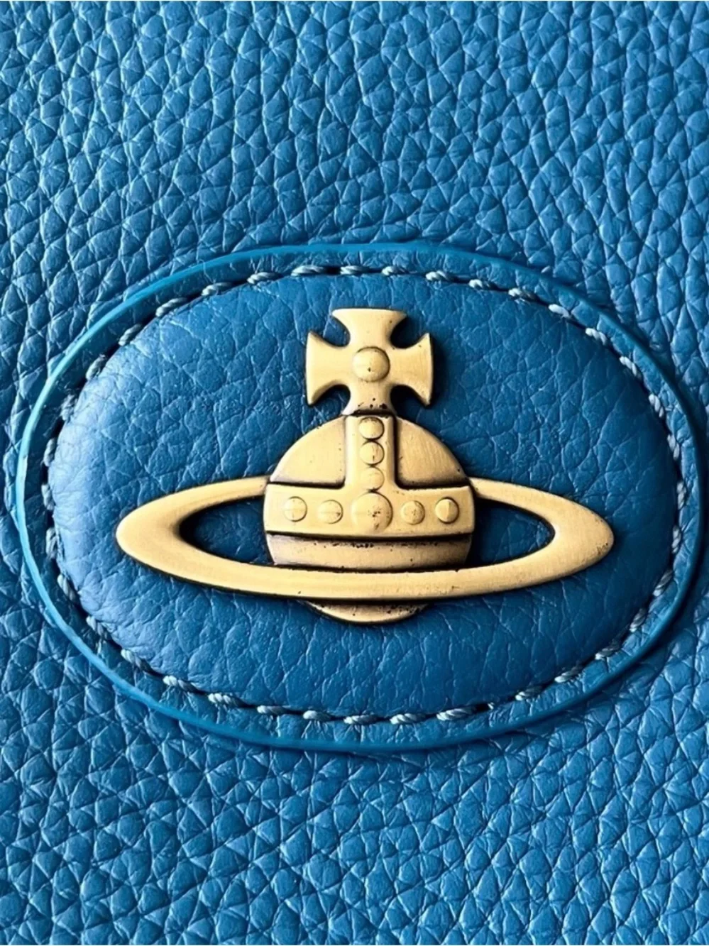 Vivianne Westwood Authentic Leather Backpack Bag With Gold Orb Hardware